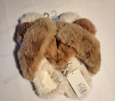 NWT Stars Above Women's Paris Crossband Fur Slippers Taupe 9/10 NWT