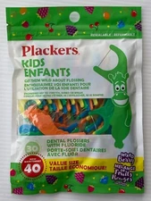 Plackers Kids Flouride Dental Floss Sticks 40 Count Package  MIXED BERRY flavor