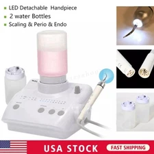 LED Dental Portable Ultrasonic Piezo Scaler 2*Bottles fit Cavitron EMS Handpiece