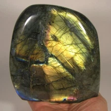 5.4" LABRADORITE Polished Gemstone Freeform Standup - Madagascar - 3.9 lbs.