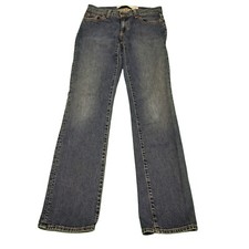 Ww619 Women's Gap Faded Blue Straight Low Rise Denim Jeans Uk 8 S W26 L32