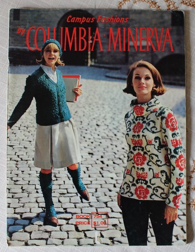 Vintage 1960s Columbia Minerva CAMPUS FASHIONS Sweater Knitting Pattern Book 754