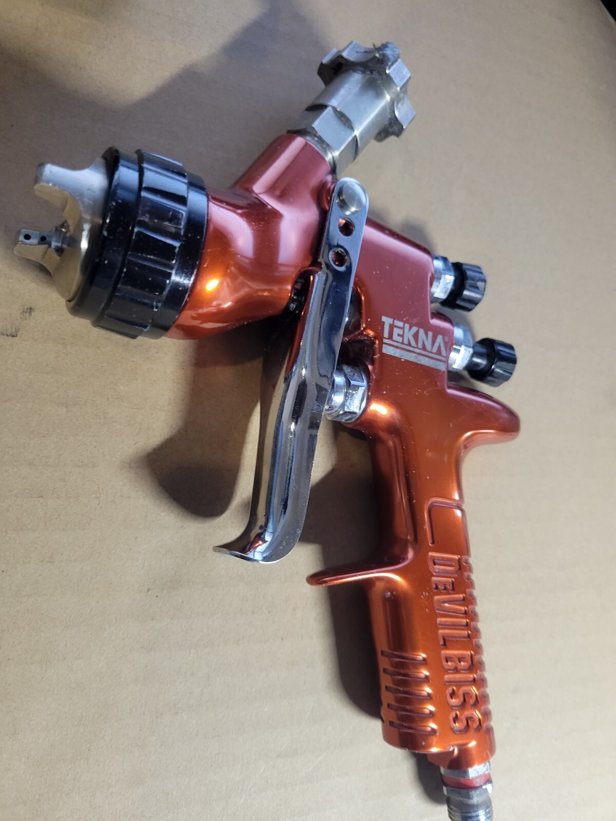 DeVilbiss TEKNA Copper Spray Gun 7E7 1.3mm Used VERY NICE eBay