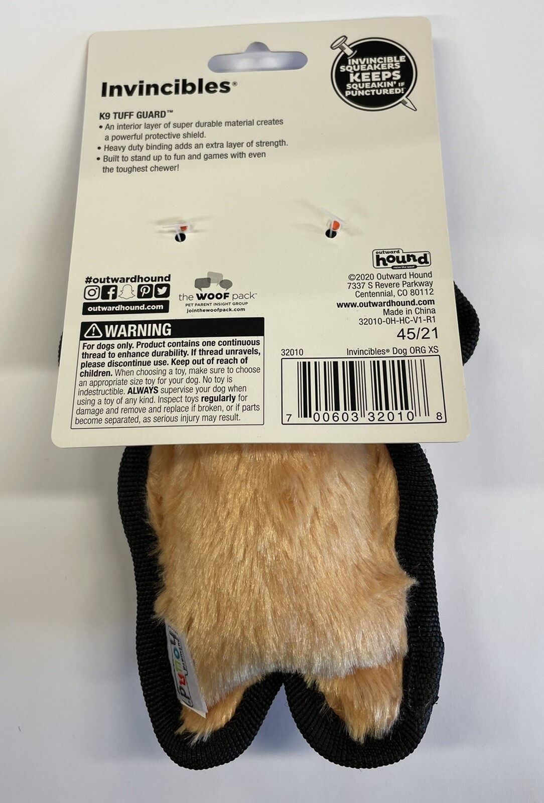 Outward Hound Invincibles Mini Dog Squeaky Chew Toy for Dogs Size XS Brand New