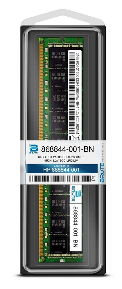868844-001 - HP Compatible 64GB PC4-21300 DDR4-2666Mhz 4RX4 1.2v ECC LRDIMM - Image 3 of 3