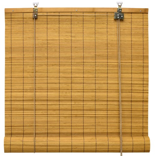 Bambus Rollo Natur Bambusrollo Holzrollo Sichtschutz Braun Jalousie Raffrollo - Bild 3 von 14