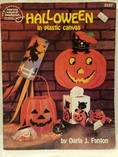 American School of Needlework Halloween in Plastic Canvas Pattern  3057 '88 4N2