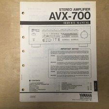 Original Yamaha Service Manual for the AVX-700 Amplifier Repair