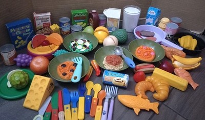 Vintage Dinner / Salad Spaghetti Soup Hamburger Helper Fruit Spoons Fish Butter