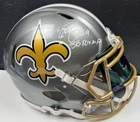 DREW BREES SIGNED AUTO FULL SIZE AUTHENTIC NEW ORLEANS SAINTS HELMET BAS WITNESS