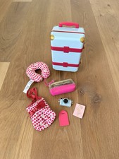 American Girl Travel In Style Luggage Set~Rolling Suitcase + Accessories