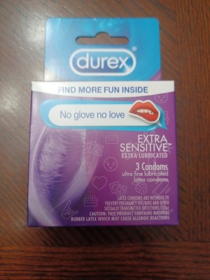 12 Box (36 Total) Durex Extra Sensitive Latex Thin Condoms 