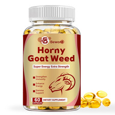 Horny Goat Weed 60 Capsules Boost Energy Stamina Performance for Men Women