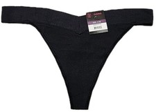   NWT No Boundaries Women's Seamless Low-Rise Thong Panty Size XXL Black Soot