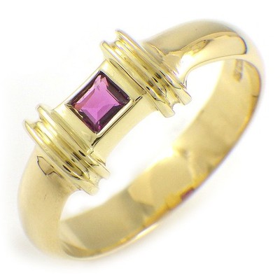 Tiffany & Co. Ring Stapelband Square Cut Rubin 750(18K) Gelbgold US5,75