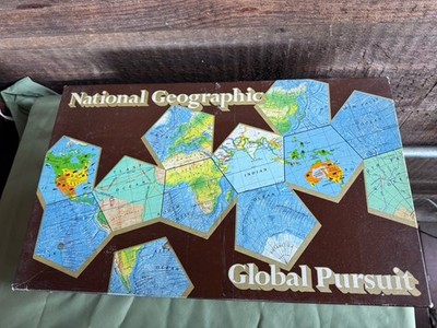 National Geographic GLOBAL PURSUIT Trivia Map 1987 Home School Educational Game