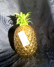Golden Ceramic Pineapple Ice Bucket New With Tags The Emporium Sparkling Party