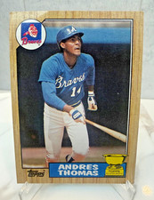 1987 Topps - Andres Thomas #296 - Rookie Card - Atlanta Braves. rookie card picture