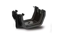 POLYPIPE BLACK GUTTER UNION BRACKET ONE SCREW - RS202B - 2 PACK