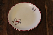 One Crown Devon Stockholm Fieldings Leaping Deer 17.5cm Diameter Tea Side Plate