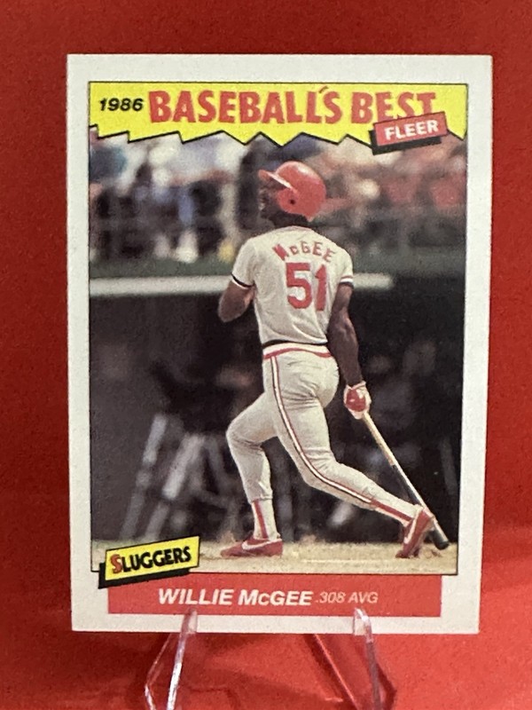 1986 Fleer Baseball's Best Sluggers vs. Pitchers - Willie McGee #22