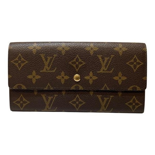 Used Louis Vuitton Monogram Pochette Monecred M61724 Long Wallet Unisex Used
