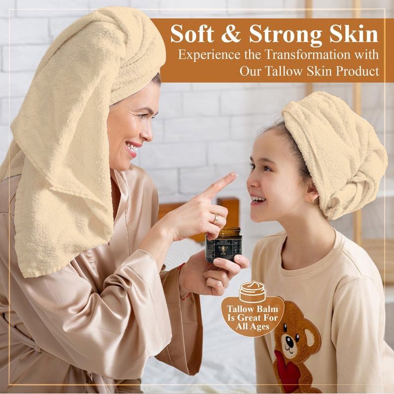 Organic Grass-Fed Beef Tallow Balm with Raw Honey - Lavender Moisturizing Cream