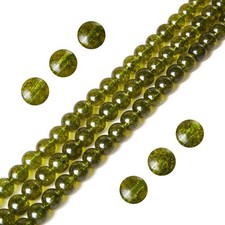 100pcs 6mm Peridot Beads Natural Gemstone Round Loose 6mm,
