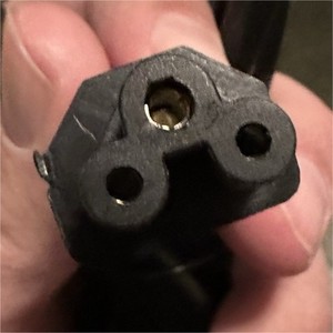 Lot of 3 Black Power Cables 2-Prong US Plug IEC C7 C5 Connectors