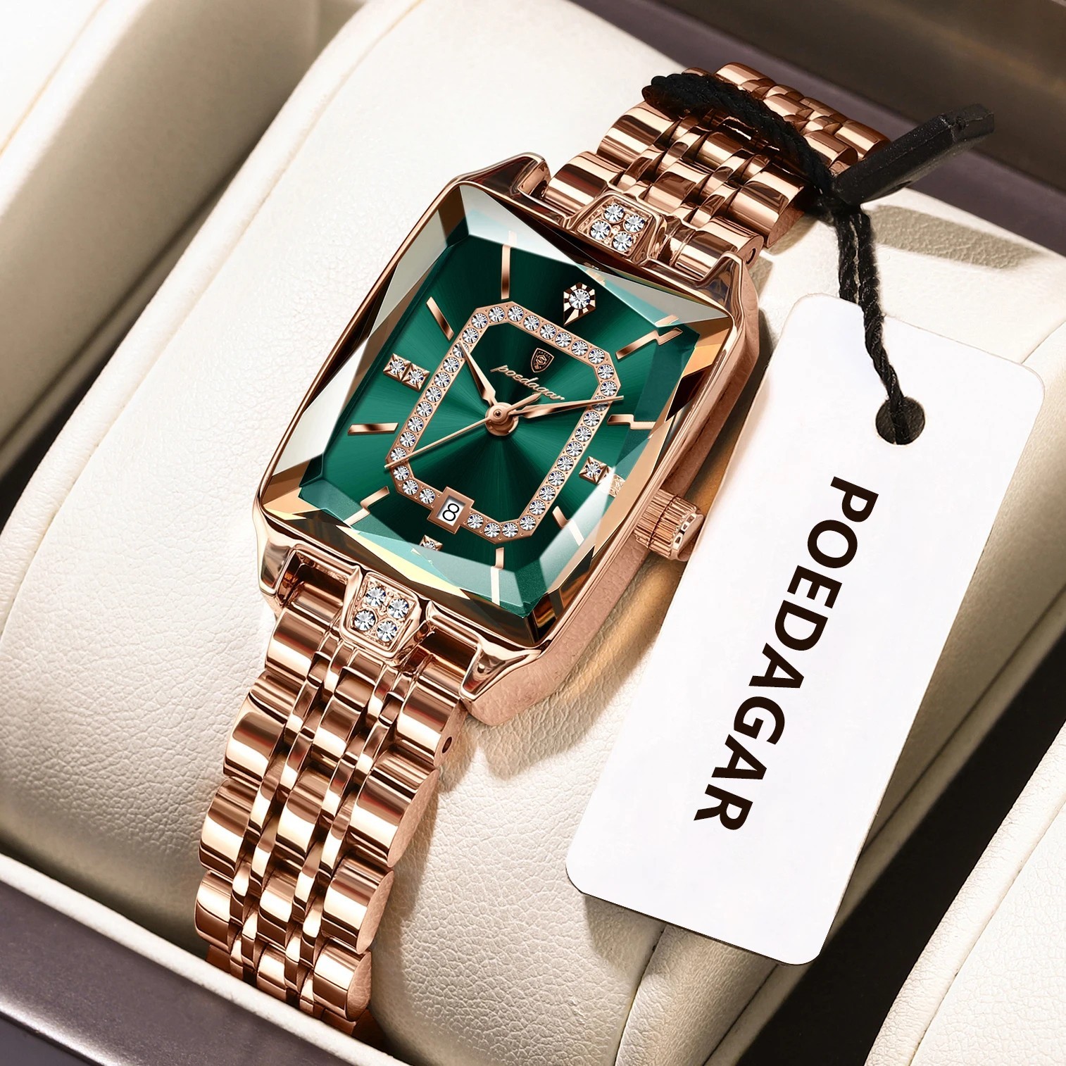 POEDAGAR Luxury Watch Ladies,Woman Waterproof High Quality Quartz Elegant+Box