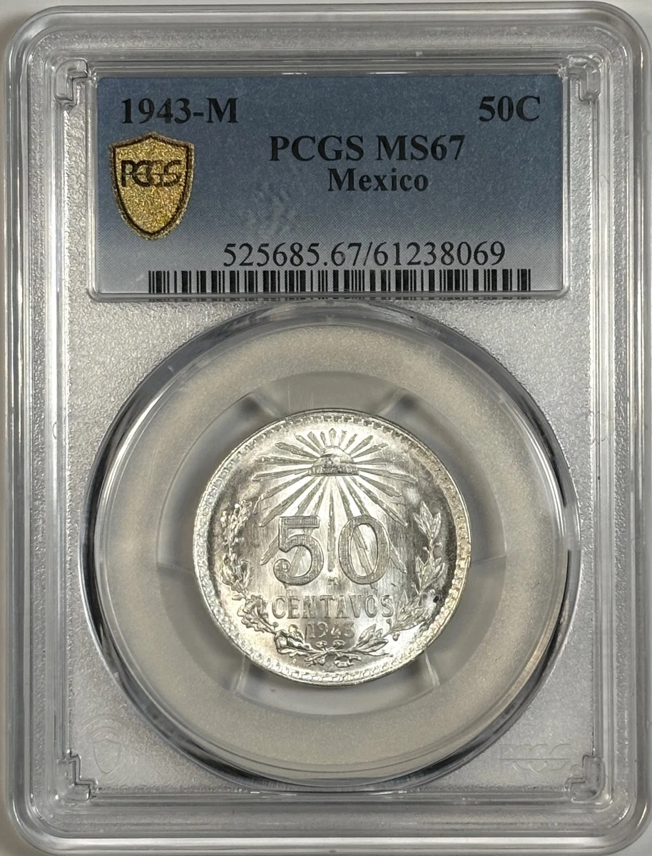 25+ 50 Centavos Silver 1943 Year Mexican Coins (1905-Now) for sale