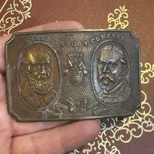 Wells Fargo  Company 50th Anniversary 1852-1902 Belt Buckle Tiffany New York