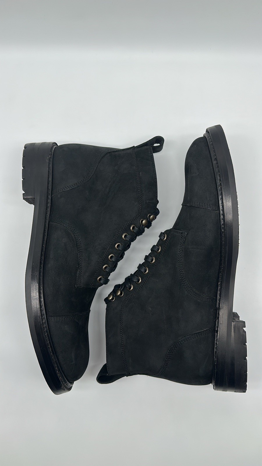 Taylor Stitch Cap Toe Moto Boot in Black Weatherproof Nubuck Men’s Sz 10.5 D NEW