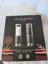 &= Cole & Mason Salt & Pepper Shaker Regent Concrete Precision Mill Set H321803U