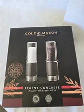 &= Cole & Mason Salt & Pepper Shaker Regent Concrete Precision Mill Set H321803U