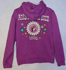 Buc-ees Make a Difference Today Hoodie Sweatshirt Women's Sz S Purple Beaver