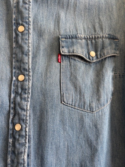 Levi's denim button down shirt - image 3