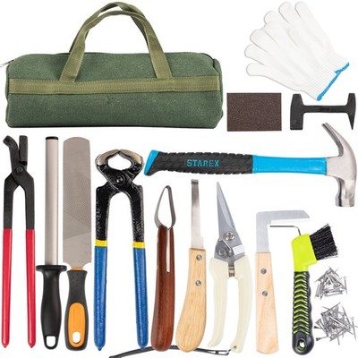 capuca Farrier Tools Horse Hoof Trimmers - 64PCS Goat Kit 