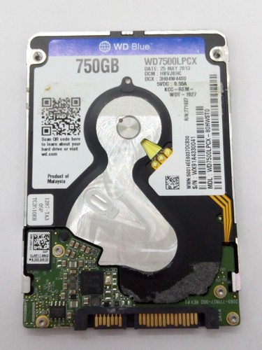 WESTERN DIGITAL ***WD7500LPCX*** 750GB*** SATA HDD Notebook 2,5 Zoll #NFP1763