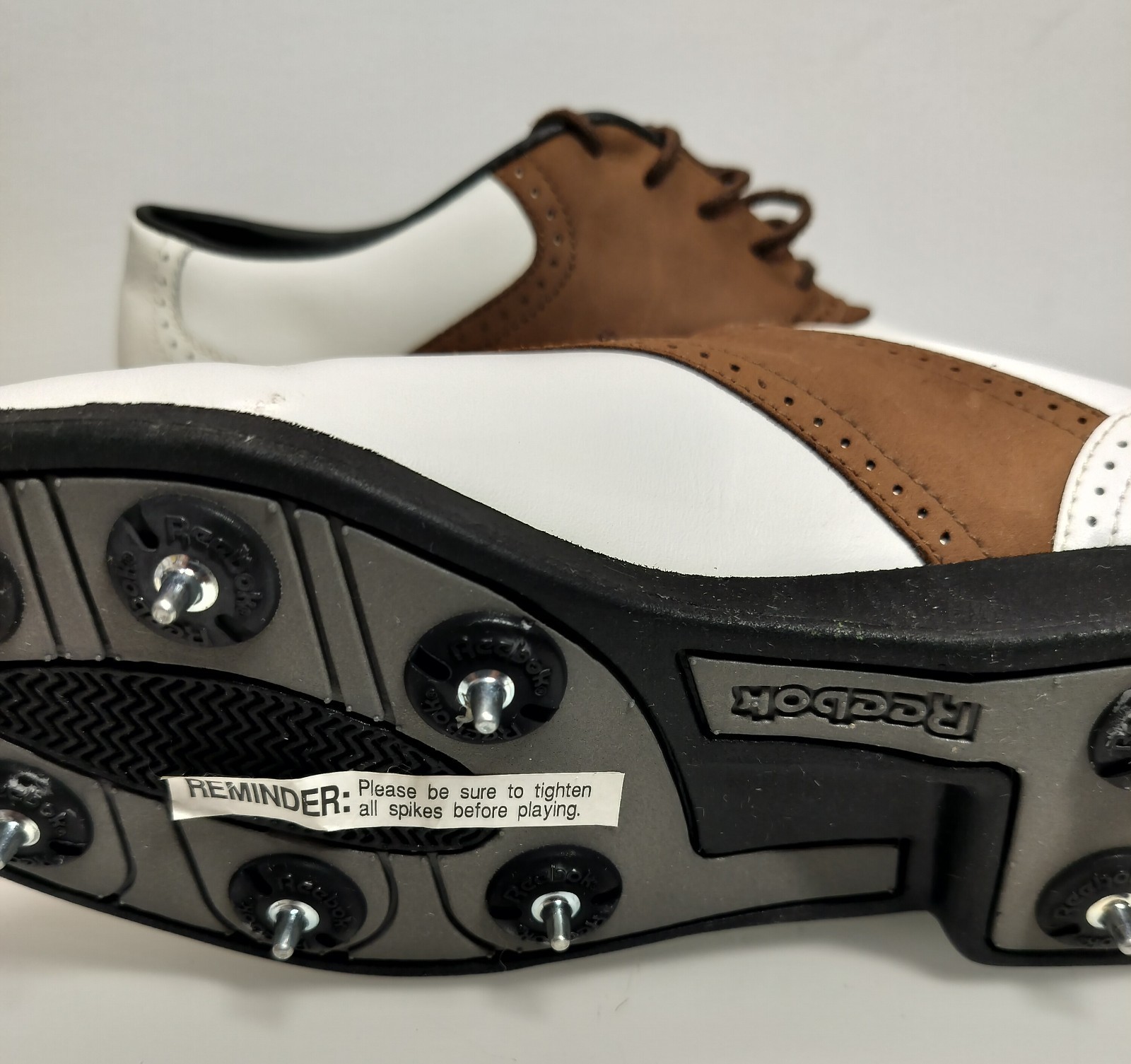 Reebok Leather Golf Shoes RA501WSI Womens Size USA 8 Pre-owned  thumbnail 7