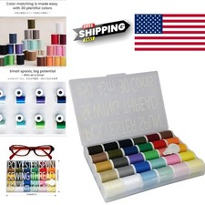 Japan Quality Sewing Thread Set 30 Colors 45m Each Includes Needle Threader