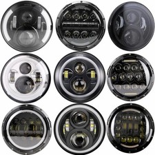 7-Inch Round LED Headlight Kit for Motorcycle, 12V DC, IP65