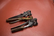 antique 3 pc lot chisel type decapper shotgun tong tools used