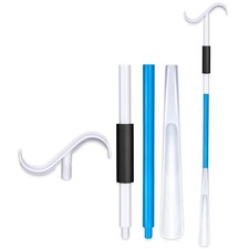 35" Long Shoe Horn for Seniors, Dressing Stick, Long Handle Shoe Horn, Blue