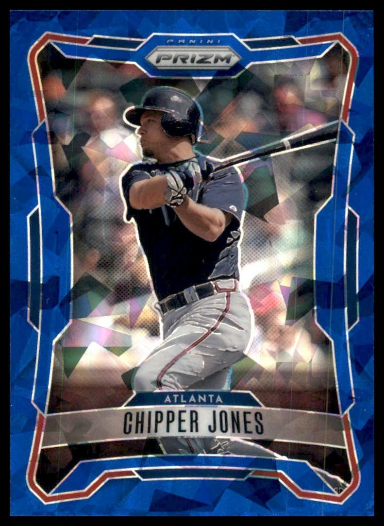 2026 Panini Prizm Chipper Jones Blue Ice Prizm HOF #256
