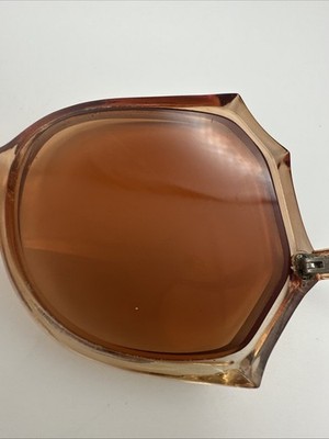 Lalique Sunglasses Vtg Archive Pink Orange Brown Gradient *RARE* Octagonal Lalique Sunglasses Vintage Prescription Pink Orange Clear  main image 3