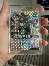 2021 Panini Mosaic - Rookie Scripts Elijah Moore #RS-16 (AU, RC) Silver Auto Ole