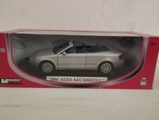 🚗 MODELLINO Audi A4 Cabriolet 2004 - Mondo Motors 1:18 - SILVER Die-Cast NIB