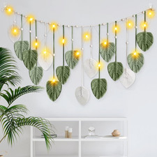 Boho Deko - Makramee Wandbehang,Wandteppich Chic Tapisserie Fransengirlande Mit