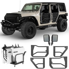 Tube Doors Storage Cart Rack Mirrors For Jeep Wrangler Jl Gladiator Jt 18-25 4dr